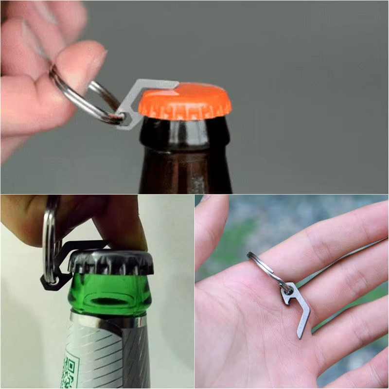 EDC Gear Mini Lightweight Bottle Beer Opener Keyring Pocket Tool Utility Gadget