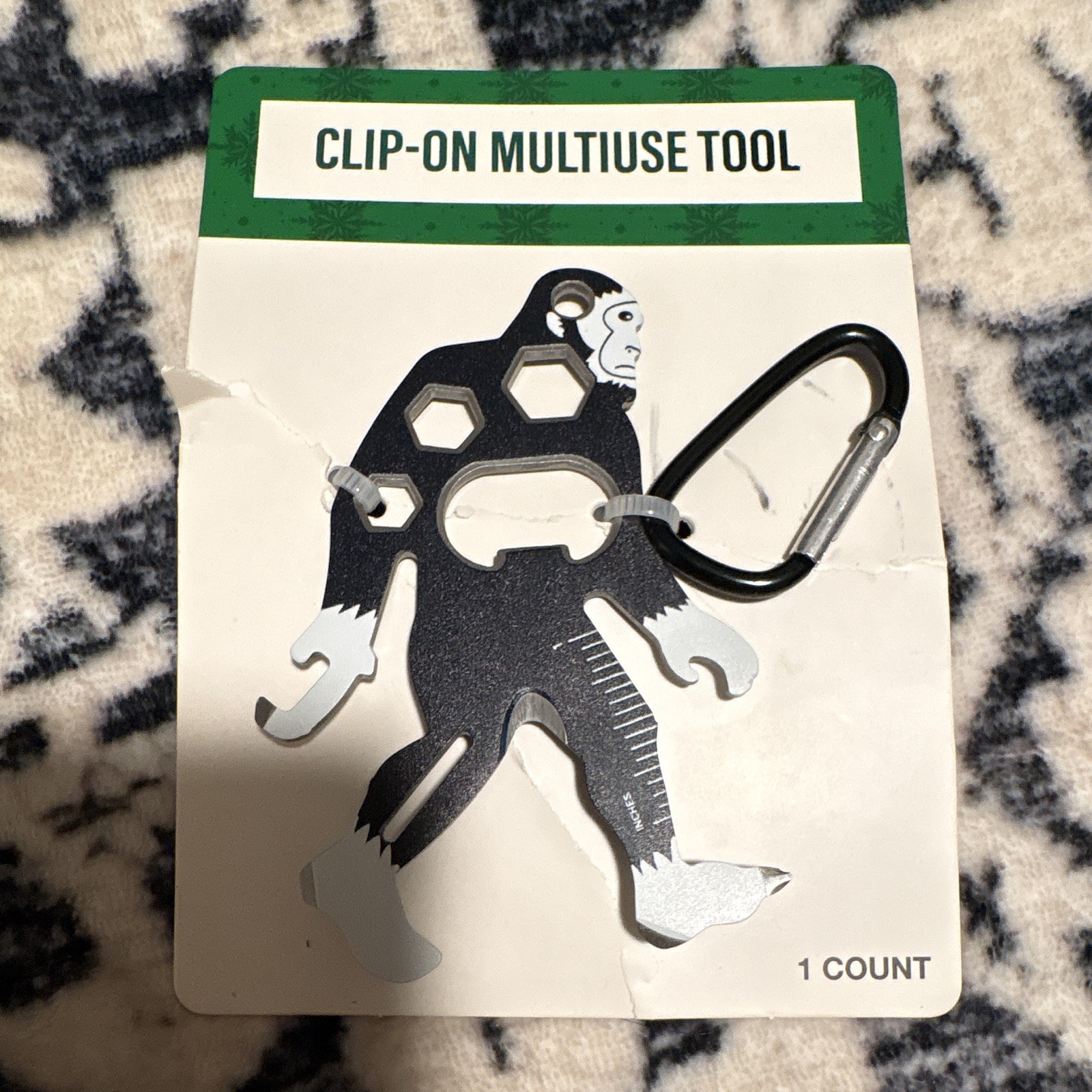 Bigfoot Clip-On Multiuse Tool Keychain Bottle Opener Wrench NIP