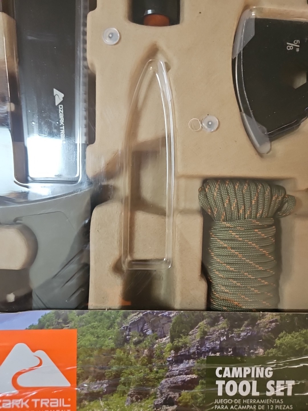 New OZARK TRAIL 12-PIECE CAMPING TOOL SET-Axe Sheaths Survival,MISSING KNIFE