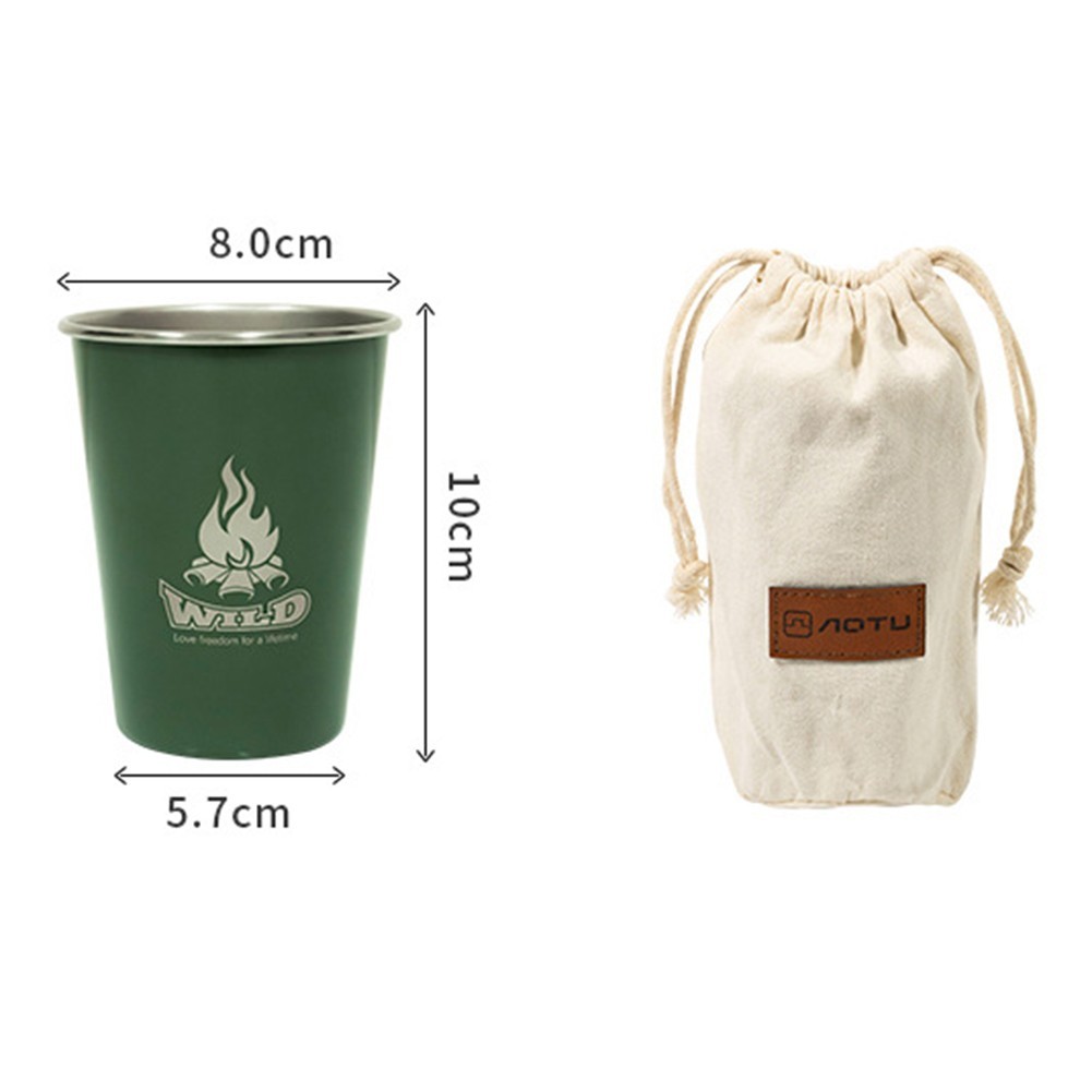 Campsite Essential 304 Stainless Steel Cups with Colorful Adventure Themes