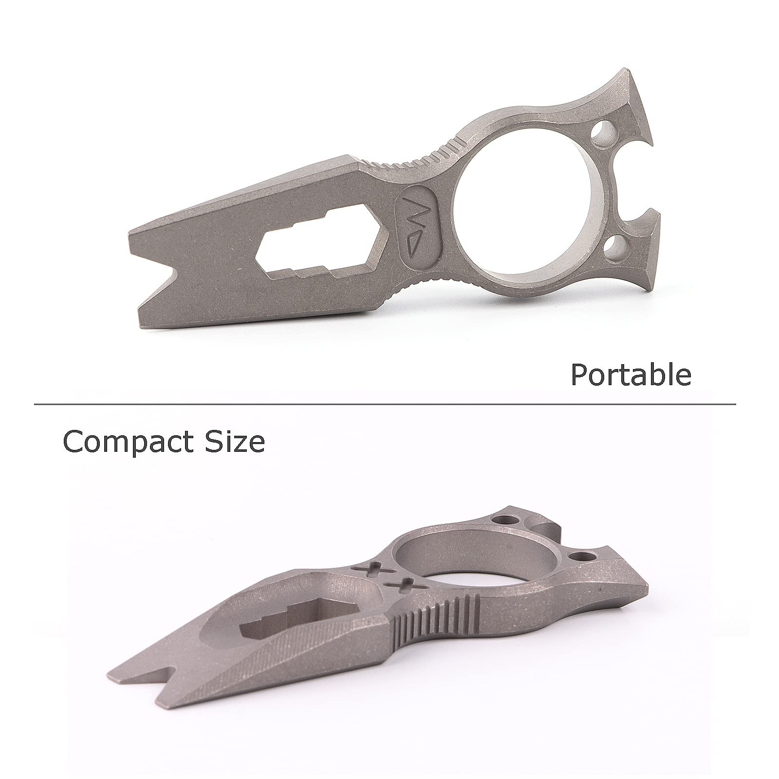Pry Bar Multi Tool Titanium with Wrench Bottle Opener Pry Bar Function Mini P…