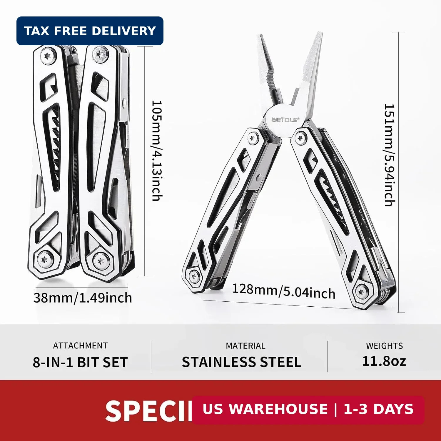 Multitool with Pocket Knife, Birthday Gifts for Men Women Mom Dad, WETOLS 21-in-