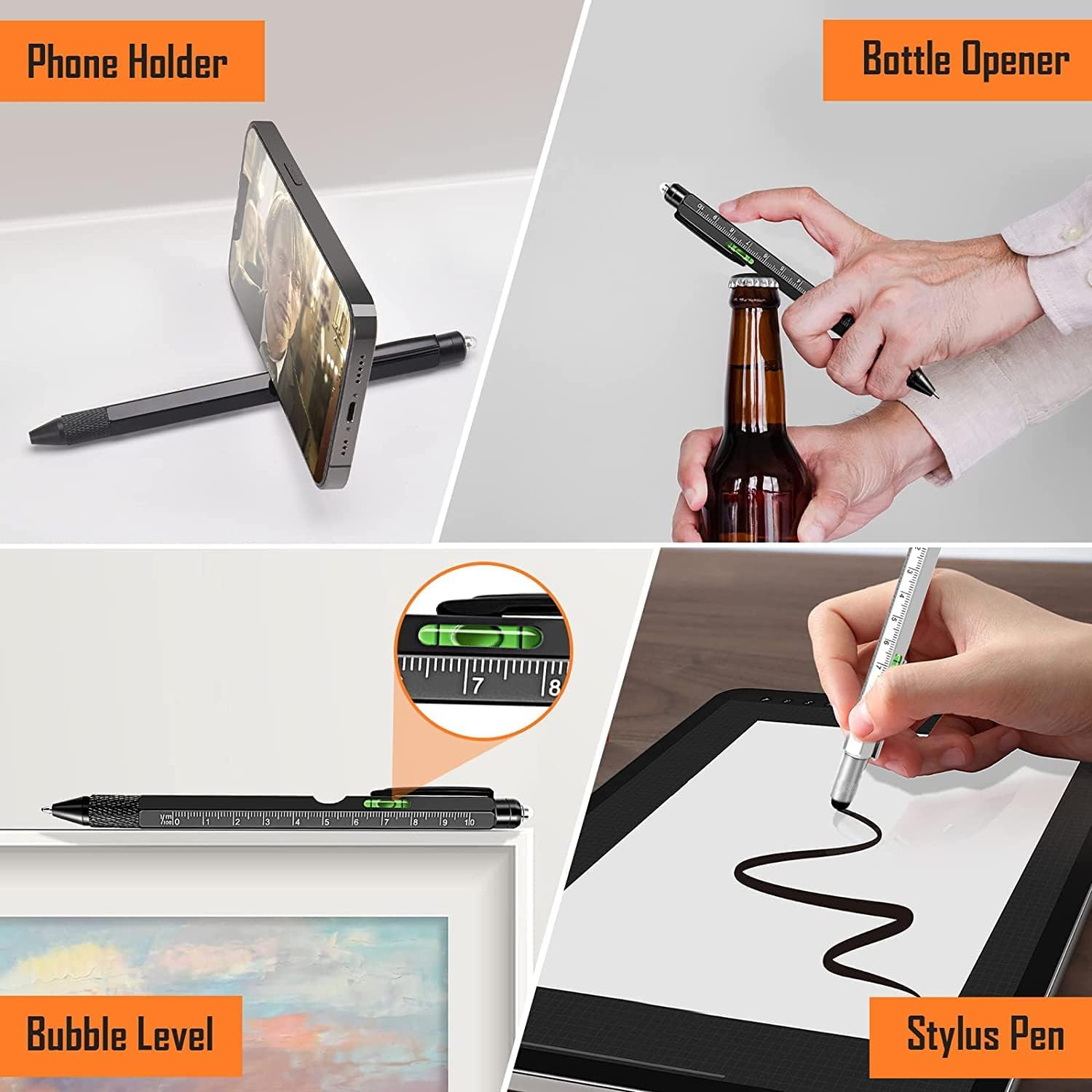 Gifts for Dad Men Who Wants Nothing, 9 in 1 Multitool Pen Gifts from Wife Daught