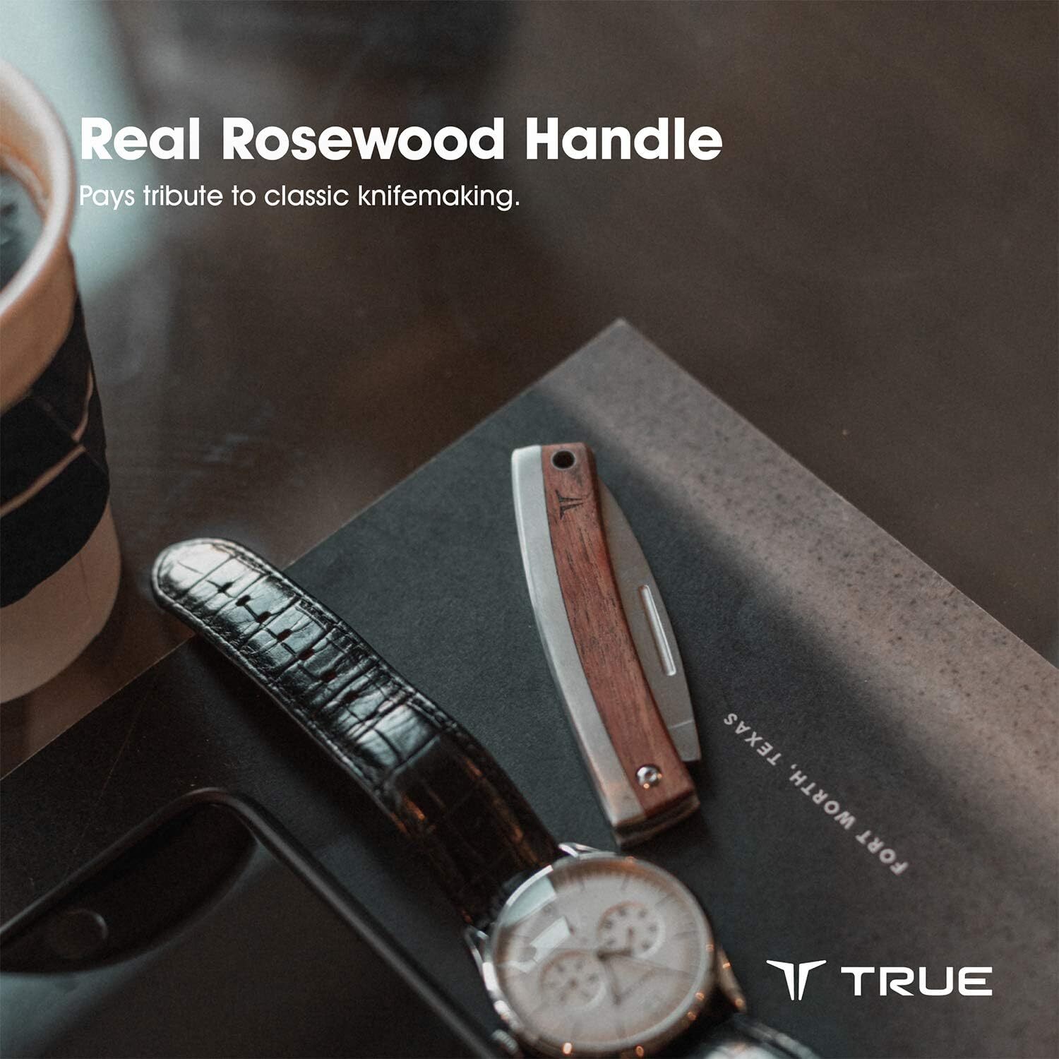 NEW TRUE UTILITY TU6905 Classic Series Gentleman’s Pocket Knife Wood Handle