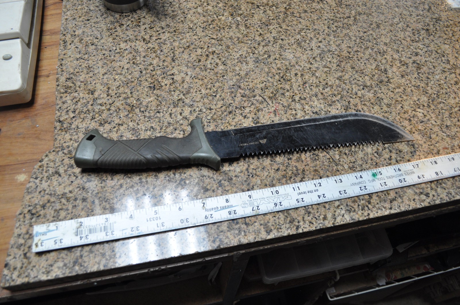 Ozark Trail 10” Machete With Saw Teeth NO SHEATH, Used, see pictures for info