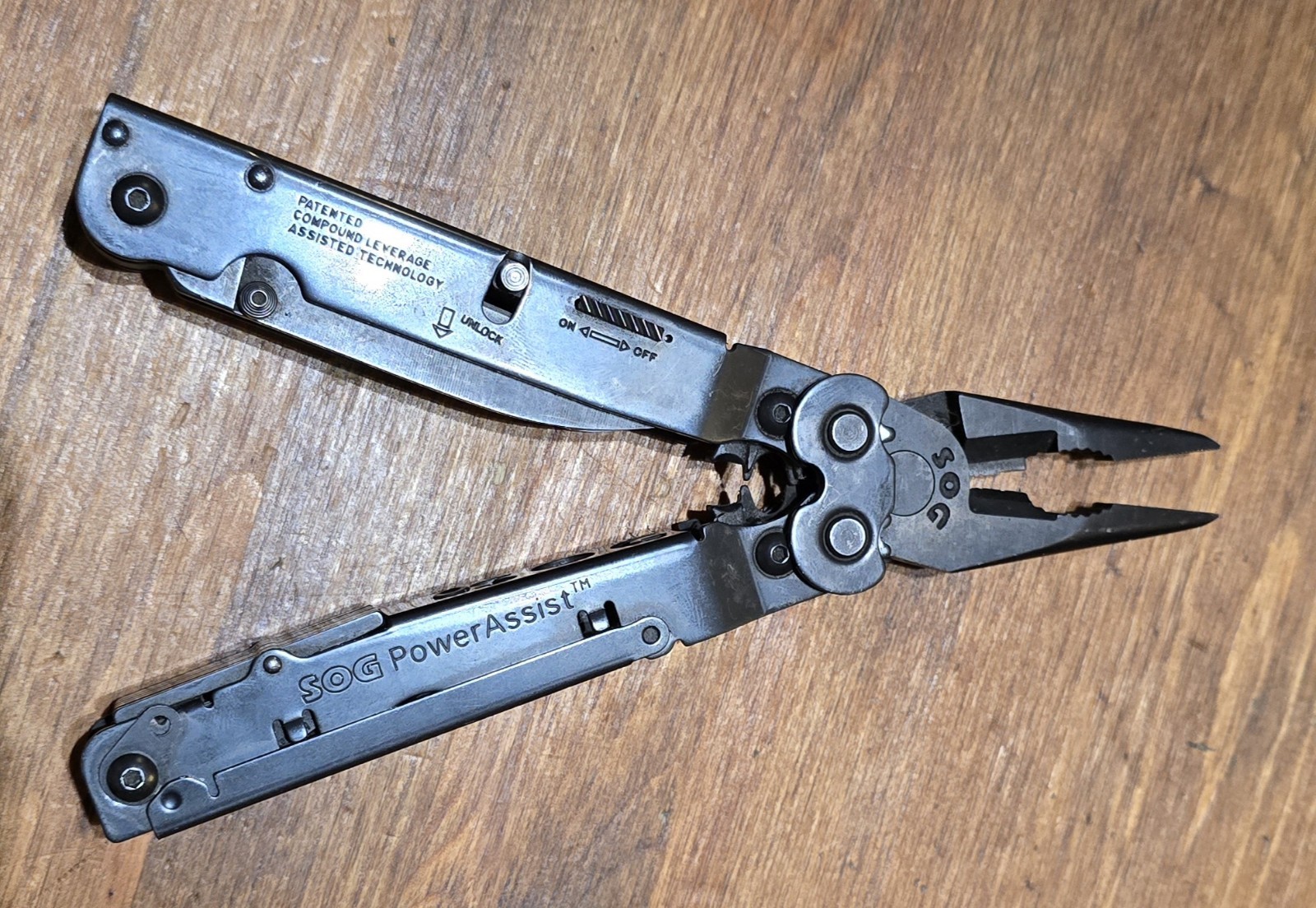 SOG PowerAssist Multi-Tool Pliers Pocket Knife Tools -Used