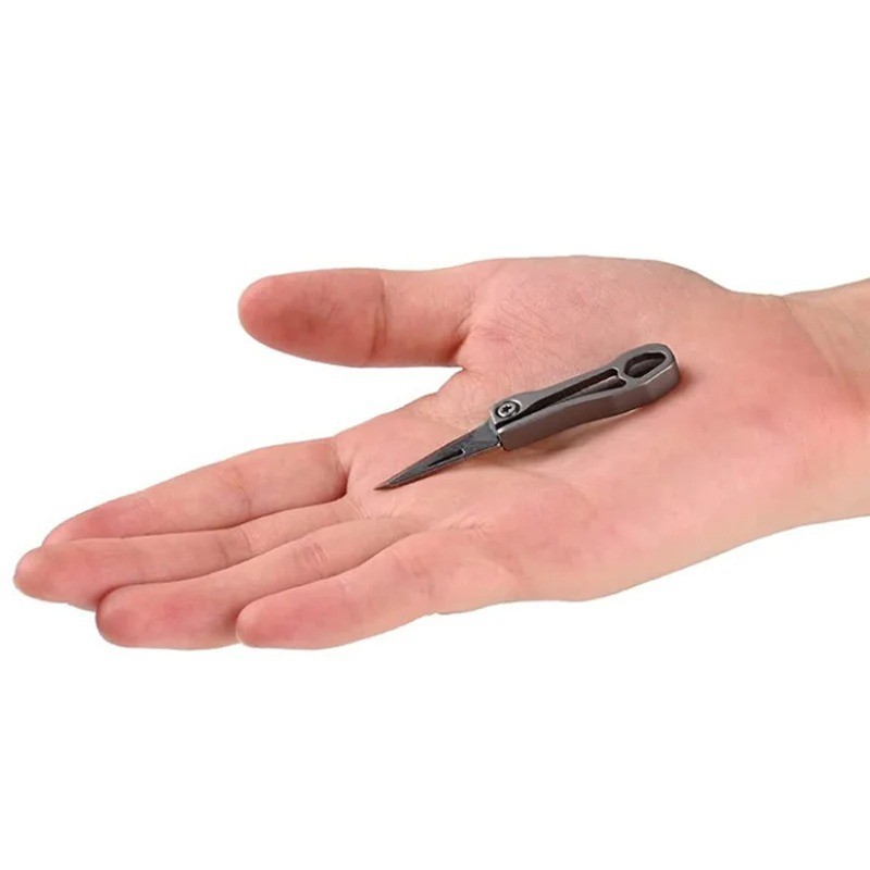 Titanium Alloy EDC Keychain Pendant Mini Pocket knife Tool Outdoor Accessory