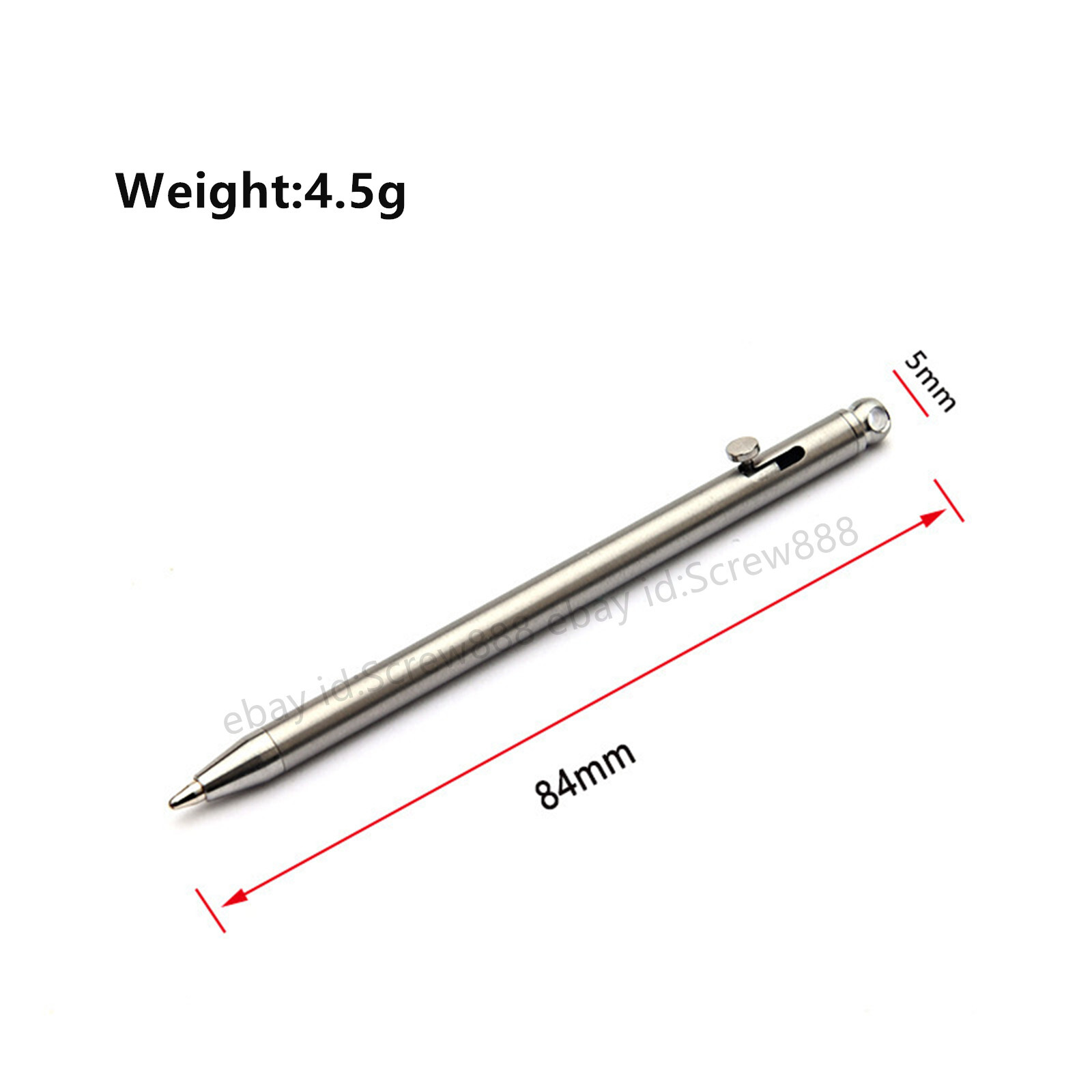 Tactical Titanium Pen Ballpoint Outdoor Pocket Keychain EDC Tool Survival Gadget