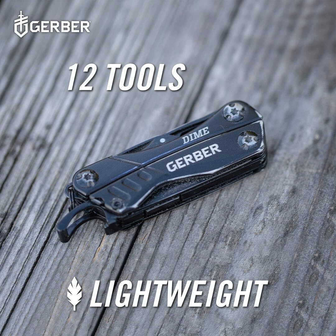 Gear Dime 12-in-1 Mini EDC Multitool Needle Nose Pliers Pocket Knife Keychain