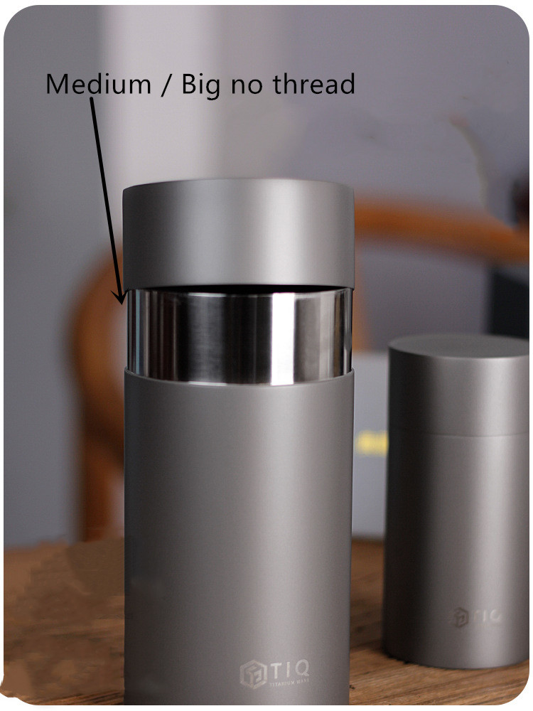 EDC Small Pure Titanium Sealed Can Tea Can Storage Bottle Tool 120ml