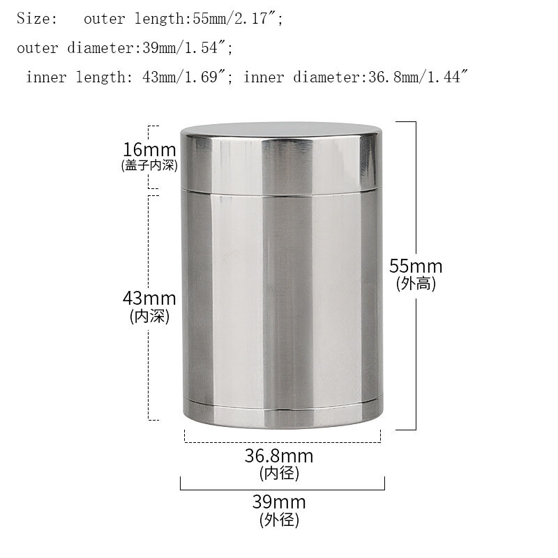 EDC Pure Titanium Waterproof Case Pill Box Small Medicine Bottle Storage Can
