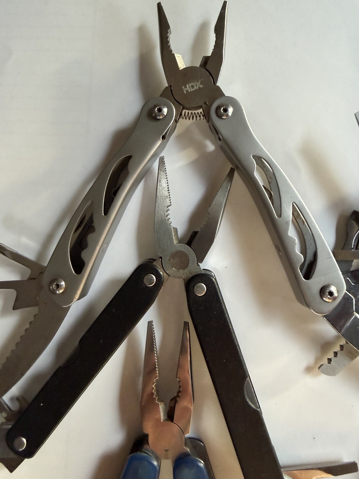 Big Lot of 10 Multi-Tools Pocket Knives, Various Brands inc Ozark Trail, Perwin