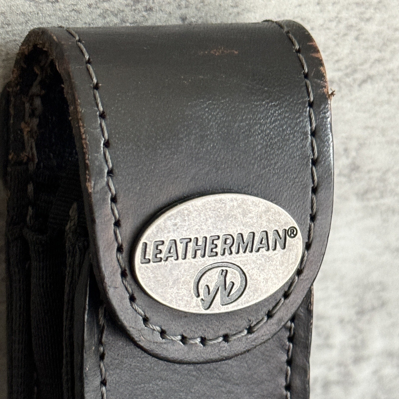 Vintage Leatherman Leather Sheath w/metal Logo for Wave Charge Wingman Sidekick