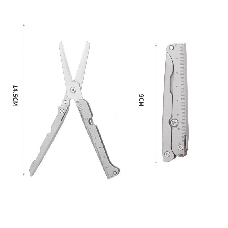 Portable Folding Stainless Steel Scissors Outdoor Camping Fishing Survival Tool