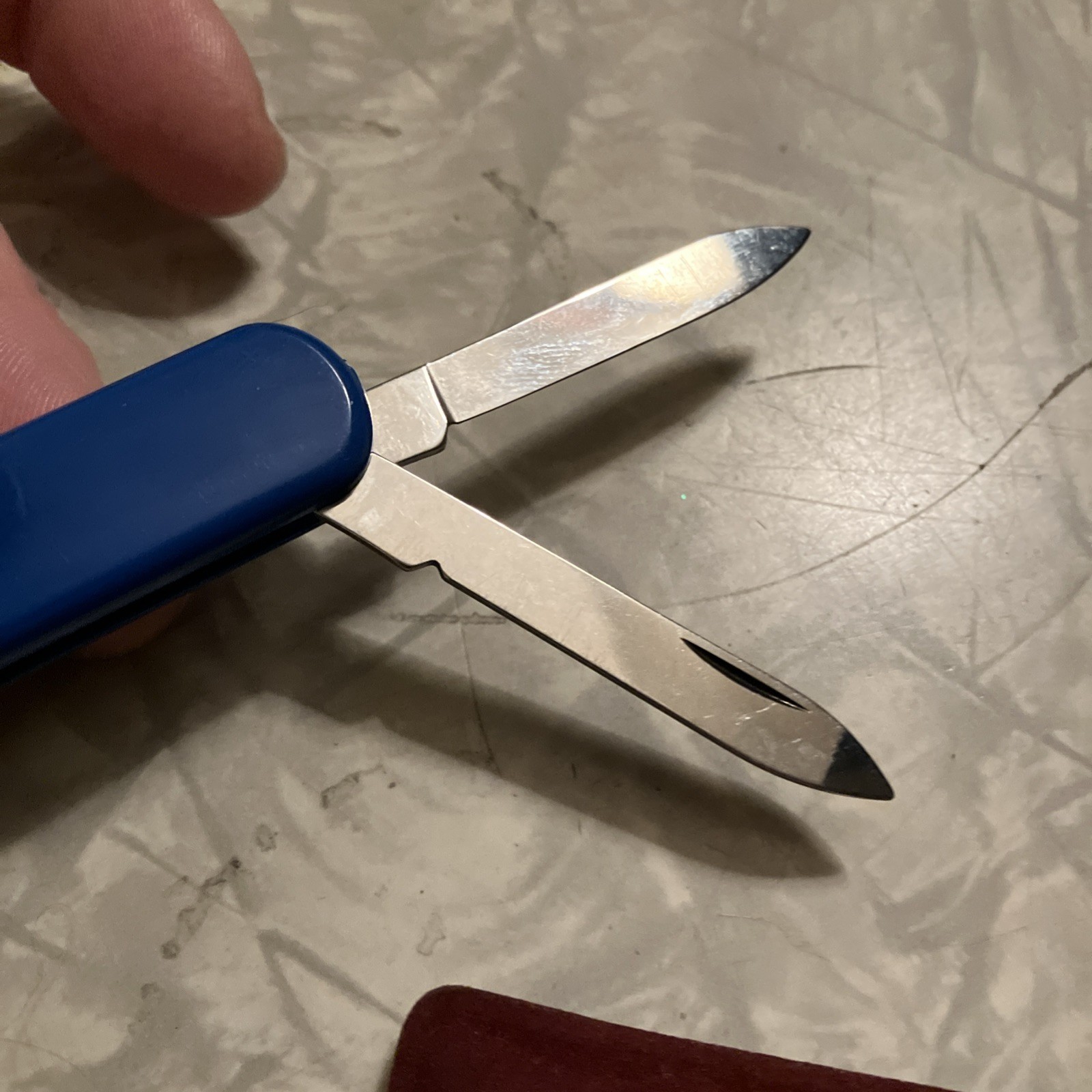 Wenger Swiss Pocket Knife Blue LL Bean missing parts
