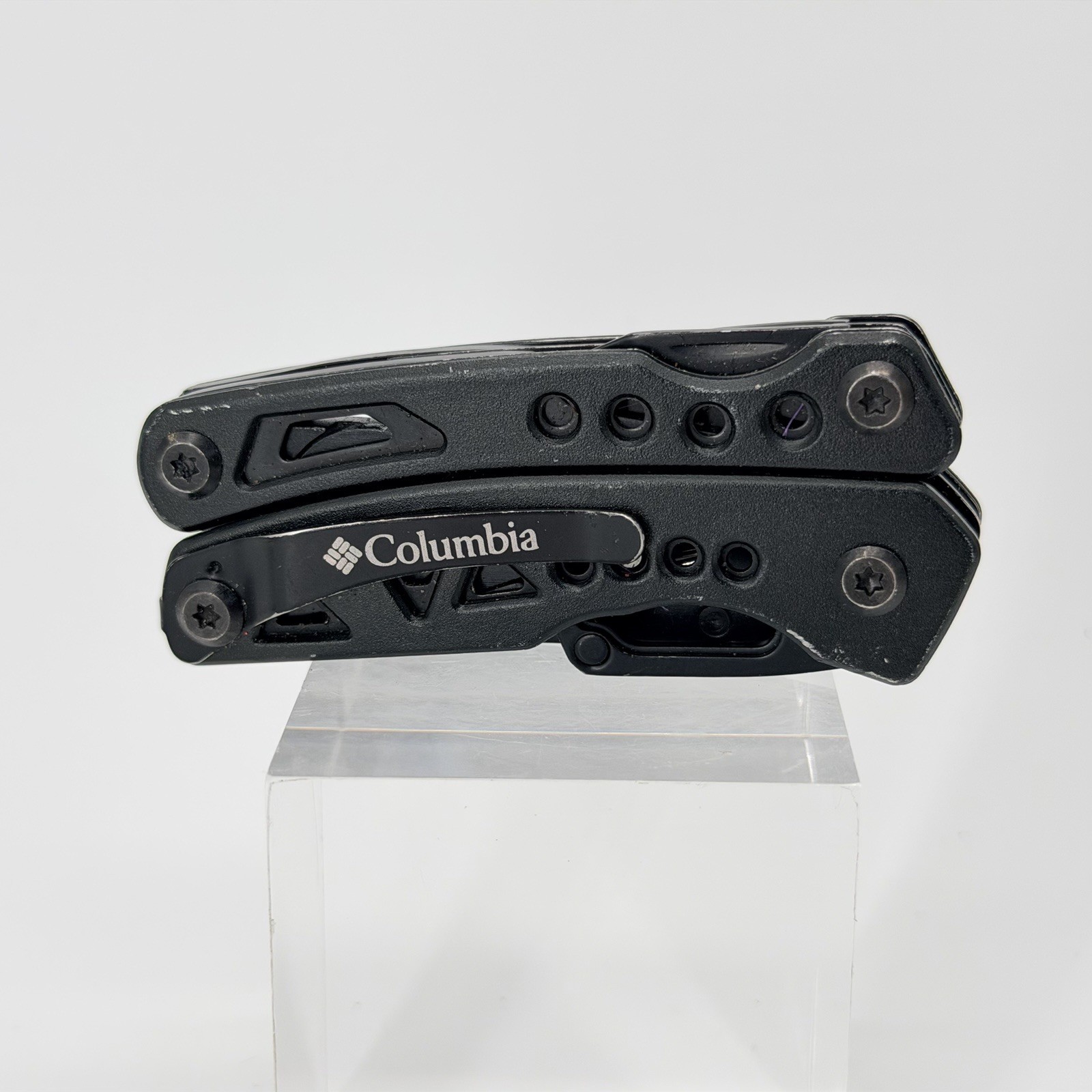 Columbia 9-Function Tactical Black Multi-Tool – Pliers Saw Knife Carabiner Clip