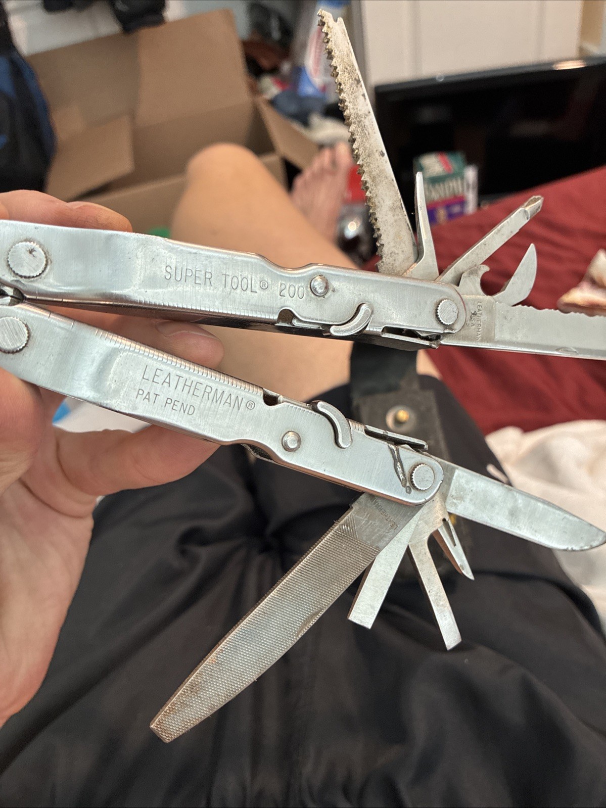 Original Leatherman Super Tool 200 Multitool With Leather Discontinued