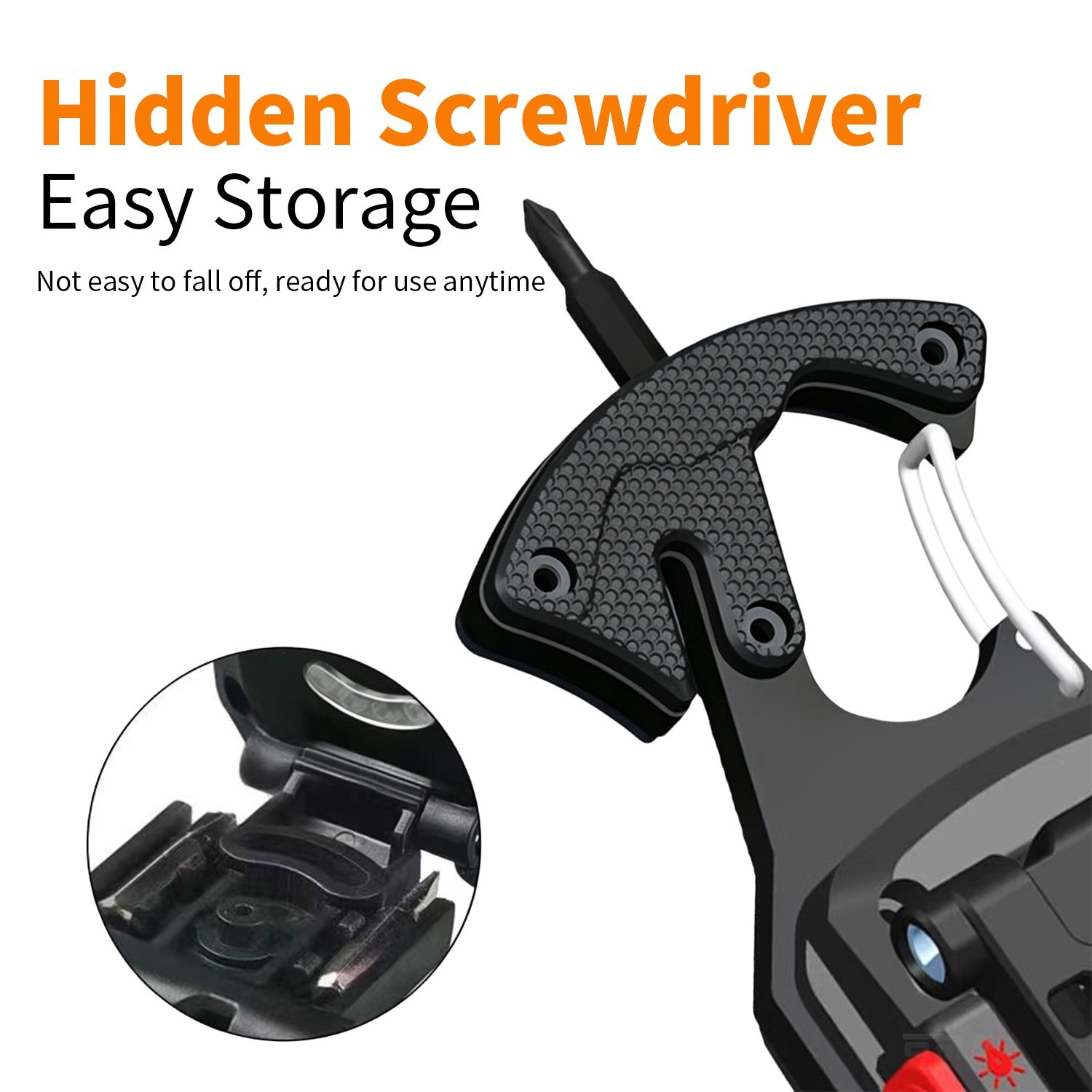 7-in-1 Multi Tool Carabiner Flashlight Emergency Fire Starter Survival Gear