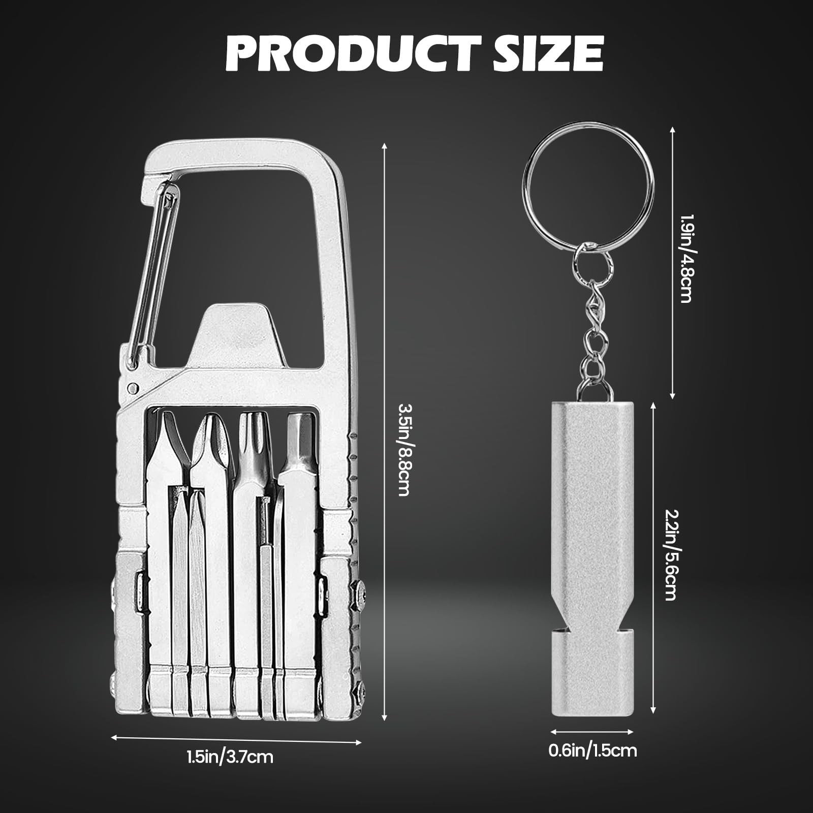 12-in-1 Mini Multitool Set, Portable Outdoor Keychain Multitool, Jawbreaker M…