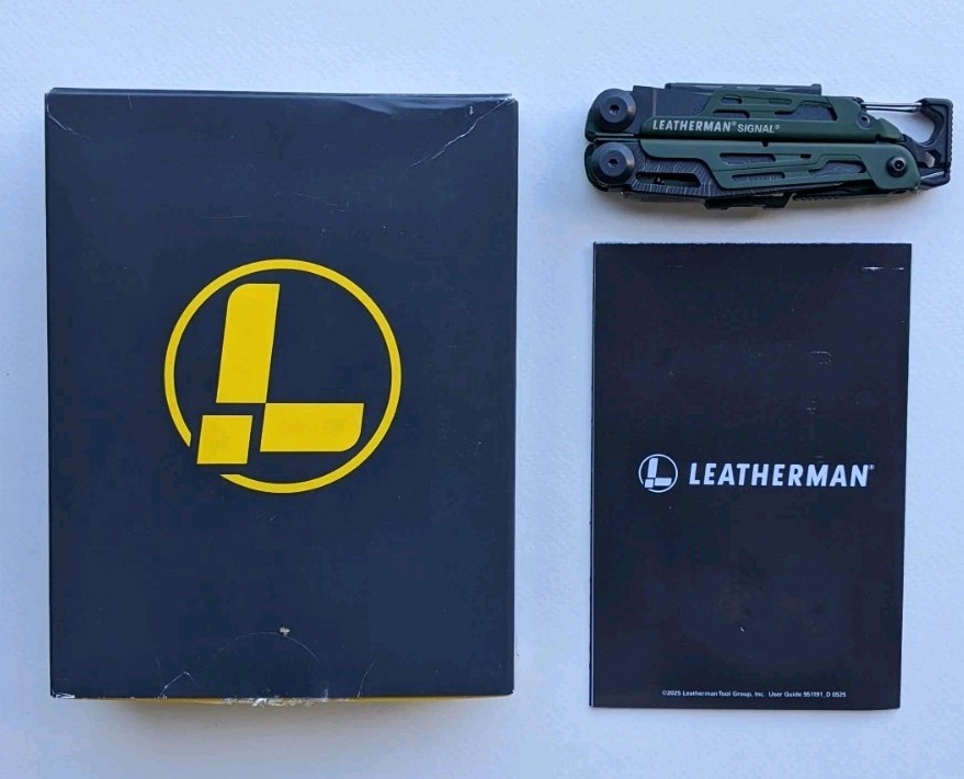 Leatherman Signal 19-in-1 Multi-Tool Green Topo Blade. Nylon Sheath NOT Included
