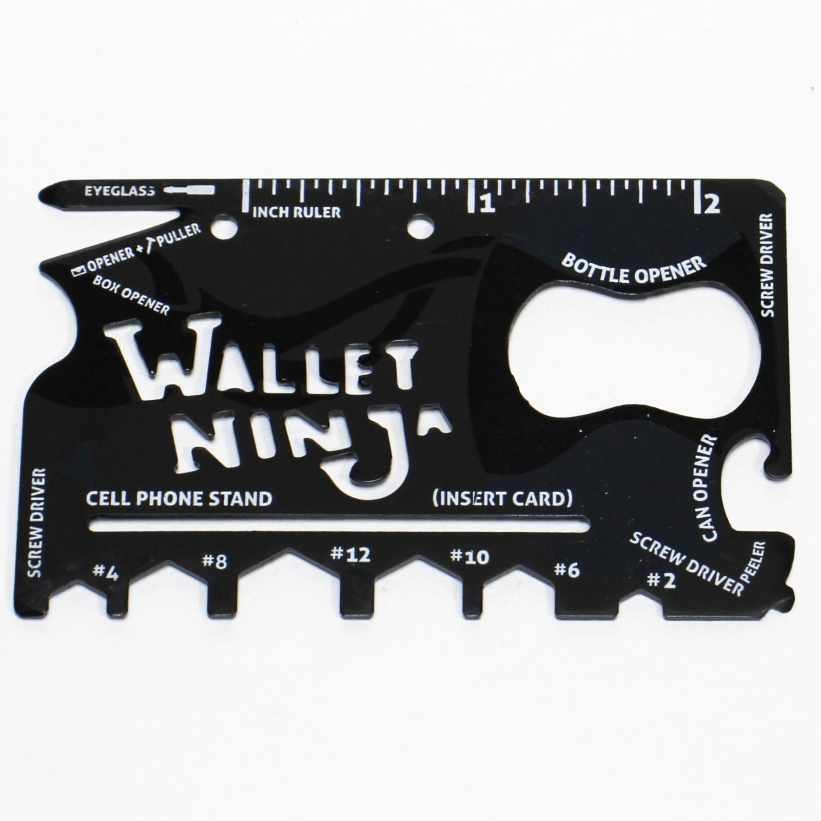 2X Wallet Ninja 18 in 1 Multitool Credit Card Size Tool Black