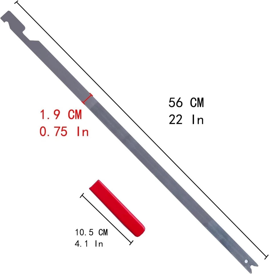 22 inches Slim Jim Tool, Stainless Steel Professional Auto Tool with C
