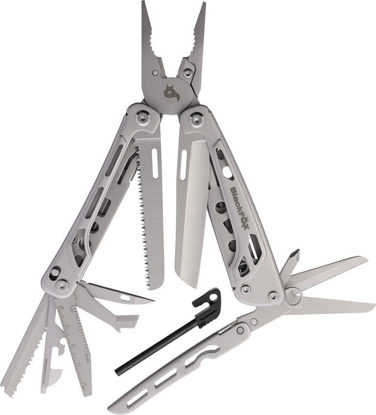 Black Fox Fortitude Multi Tool 15 Tools/Accessories w/Black Nylon Belt Sheath