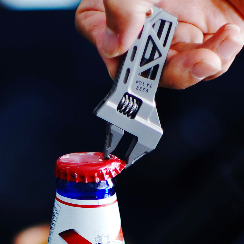 EDC Alloy Multi Tools Adjustable Wrench Pocket Outdoor Camping Keychain