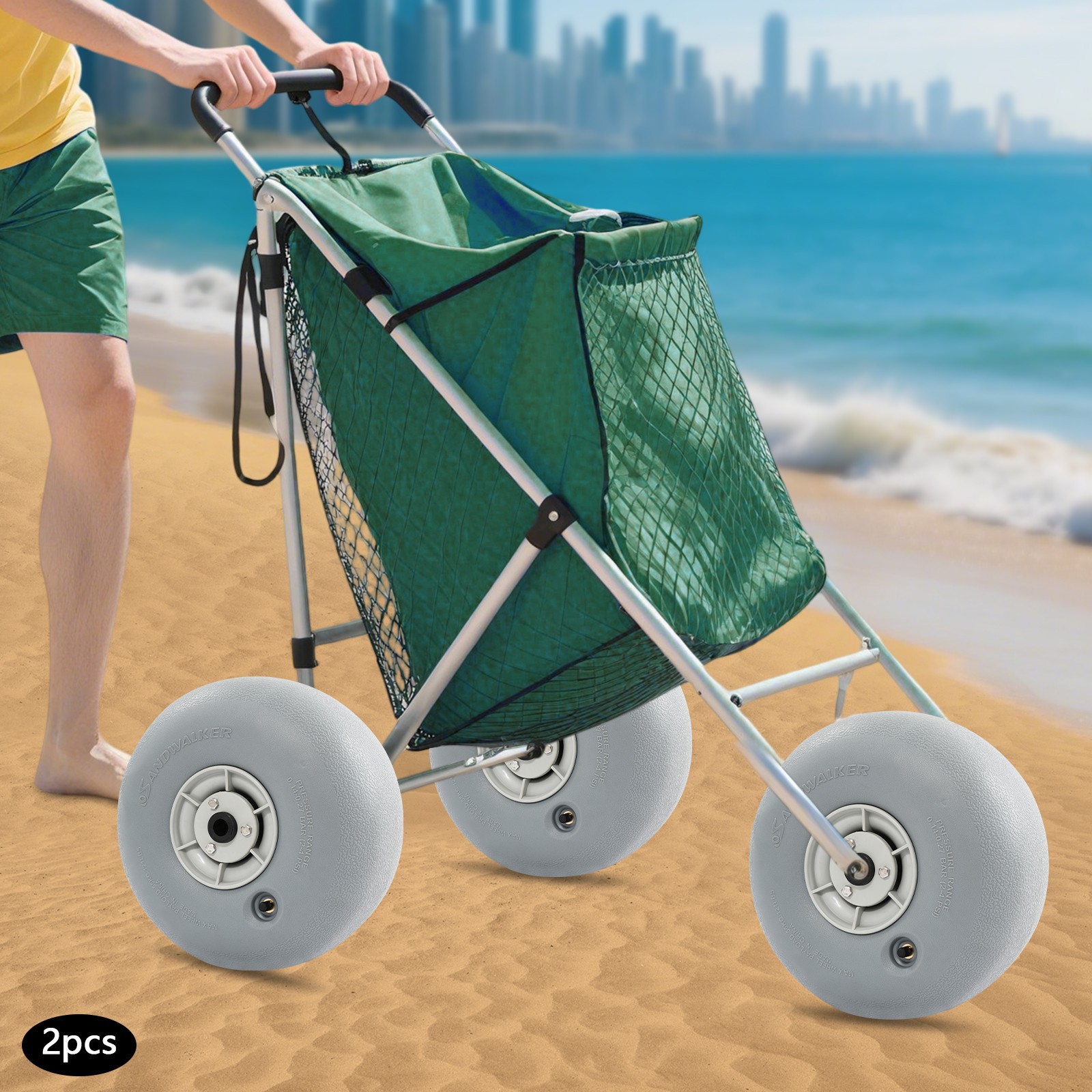 2pcs 12in X 6in Balloon Beach Sand Tire, Beach Balloon Wheel, Beach Cart Tires