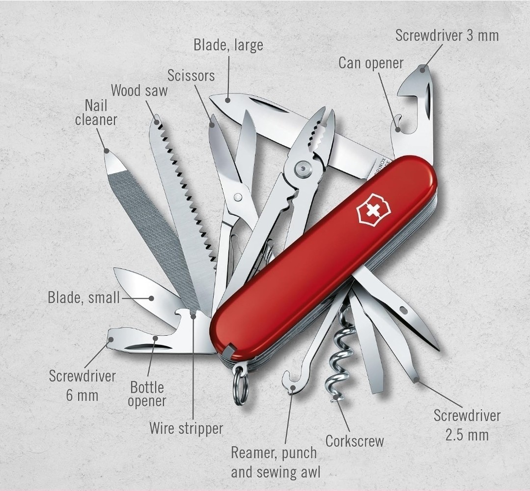 Victorinox Swiss Army Knife 1.3773-X Red Handyman 24 Functions 91mm New in Box