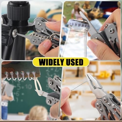 24 Multitool Set – 12 Multi Tool Pens & 12 Stainless Steel Pliers for Camping, S