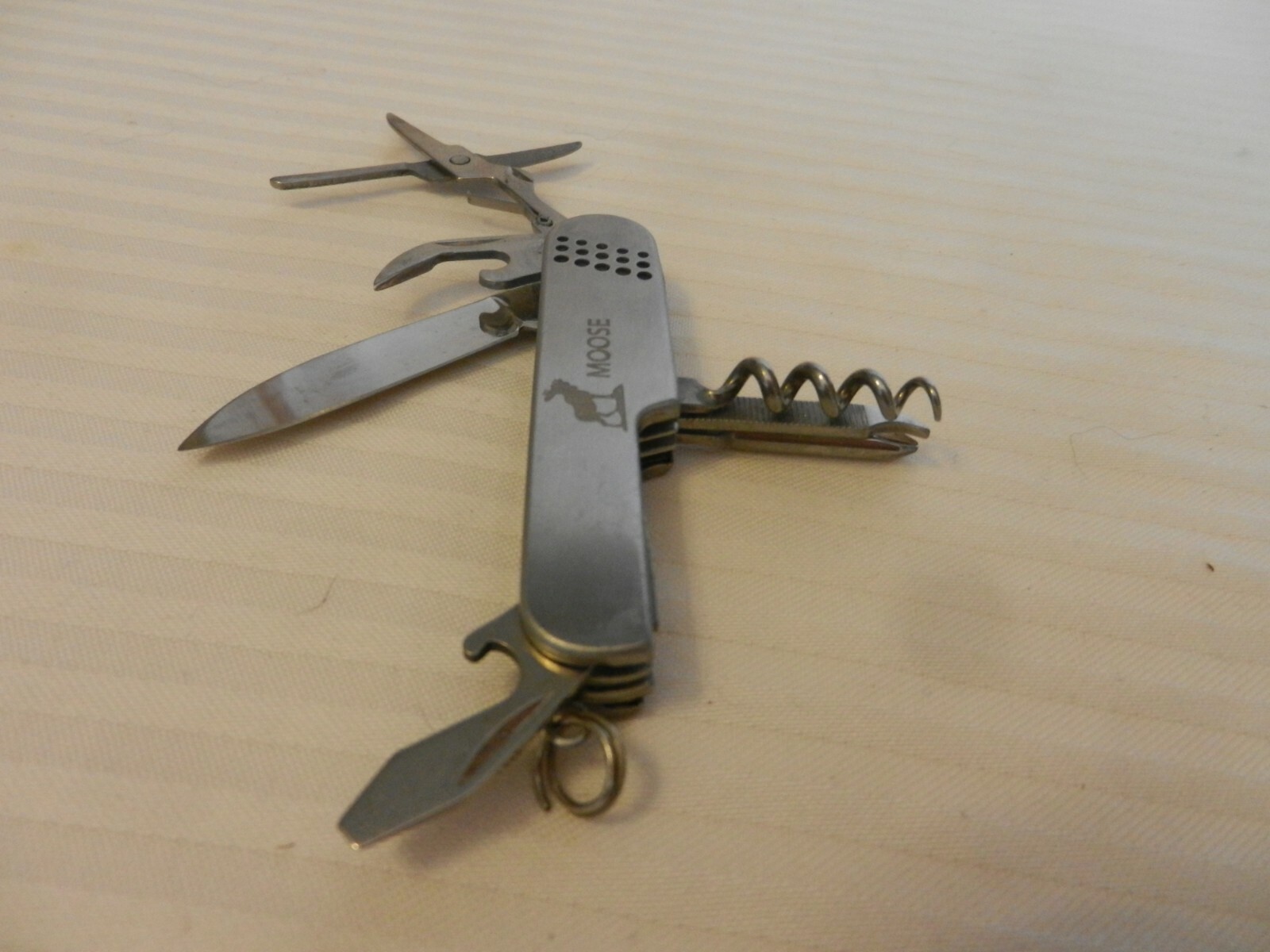 Silver Order of The Moose International Pocket Tool For Keychain, 7 Tools