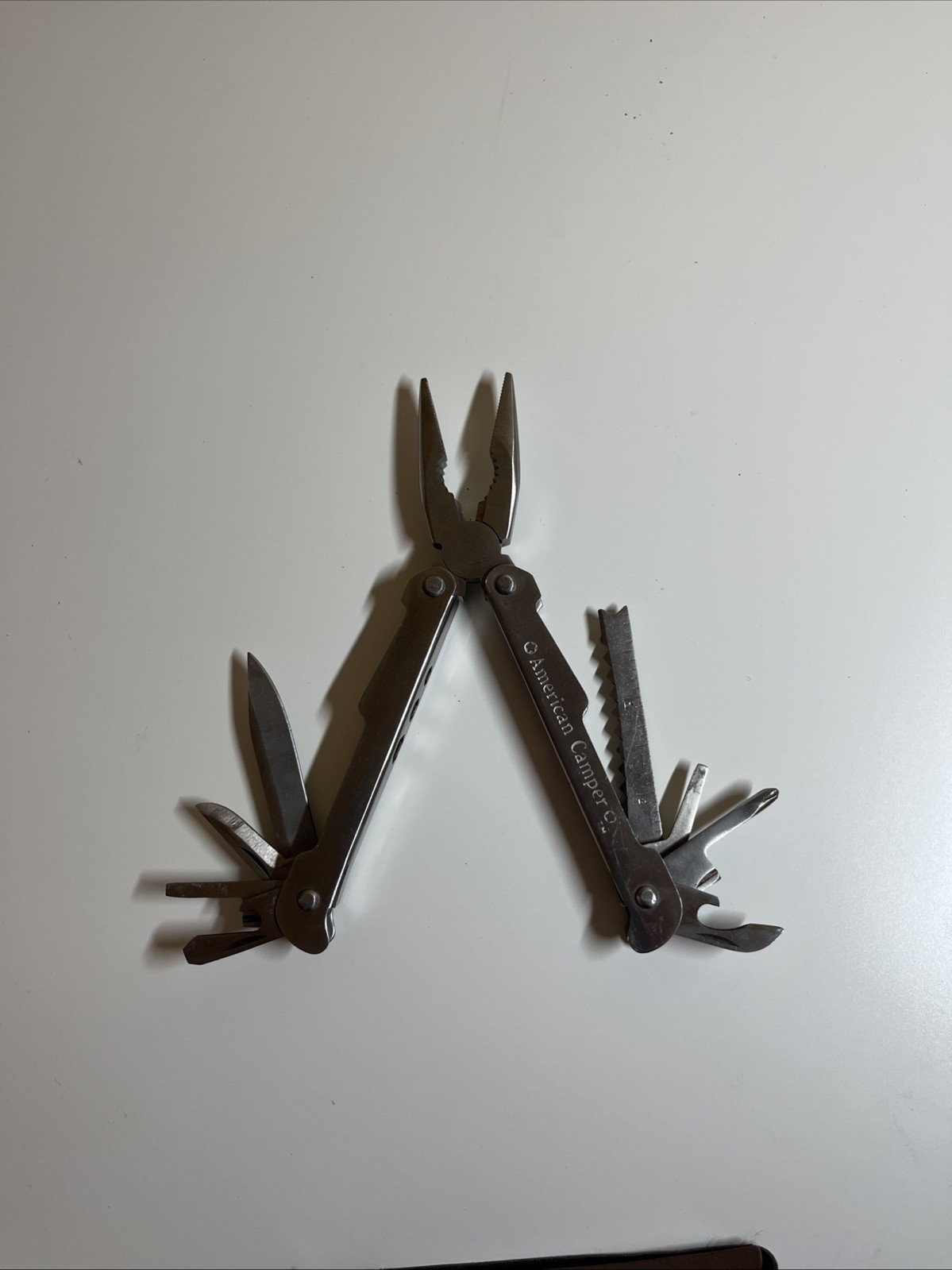American Camper Stainless Steel 9 Multi-Tool With Leather Case