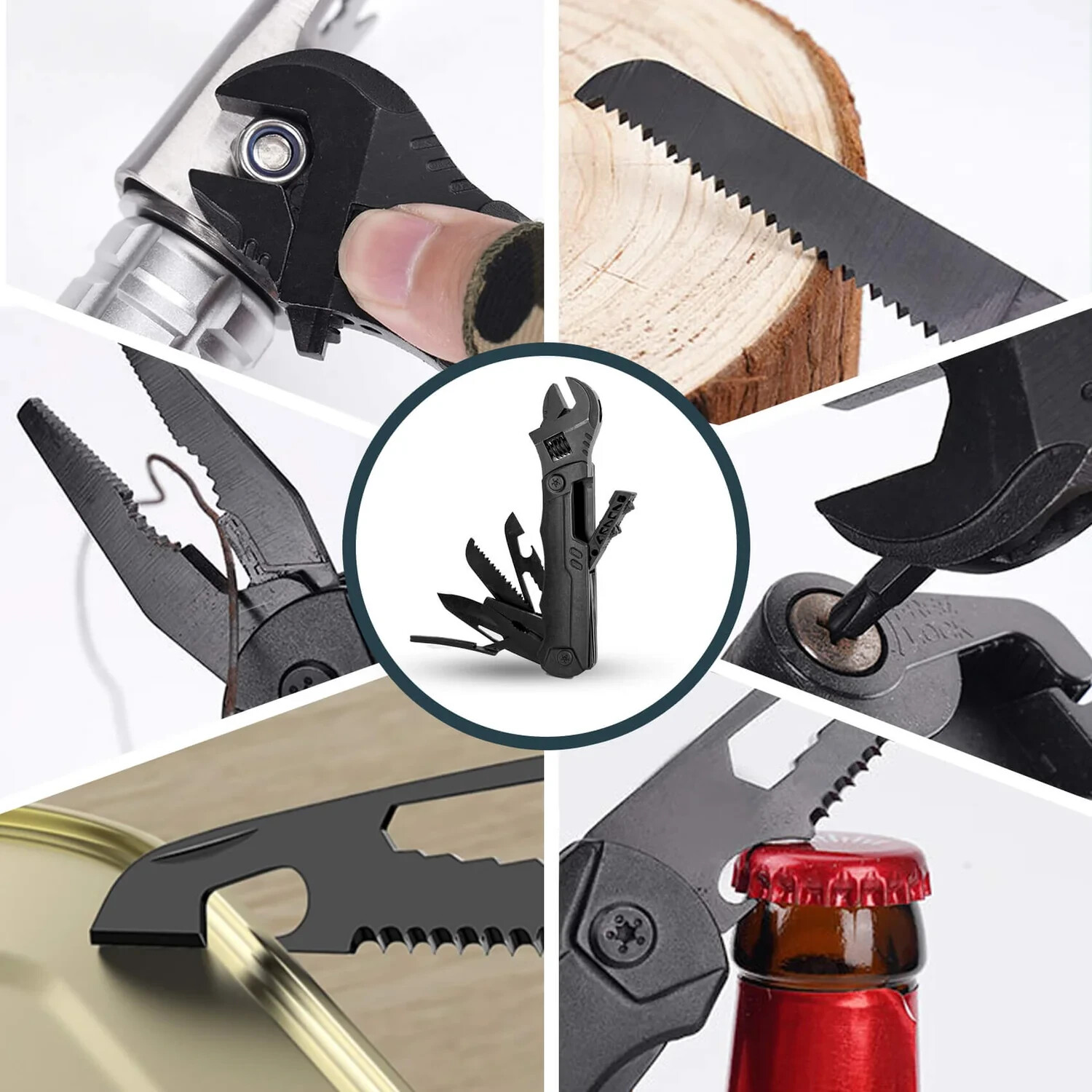 Hanboost 19 In 1 Multitool Wrench with Wire Cutter for Outdoor Camping