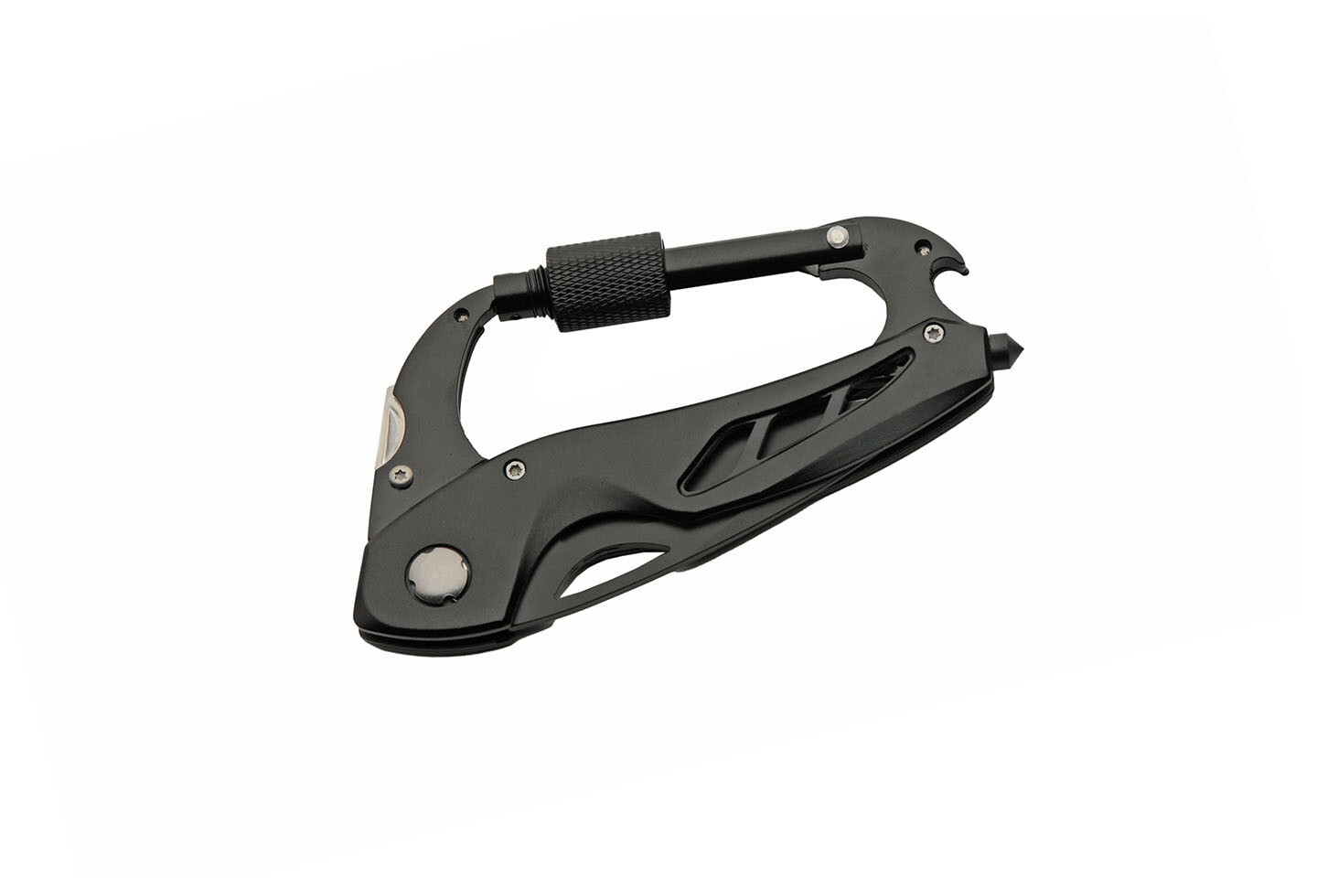 4.5″ Carabiner Multi Tool Knife Stainless Steel Blade (Pack of 12)
