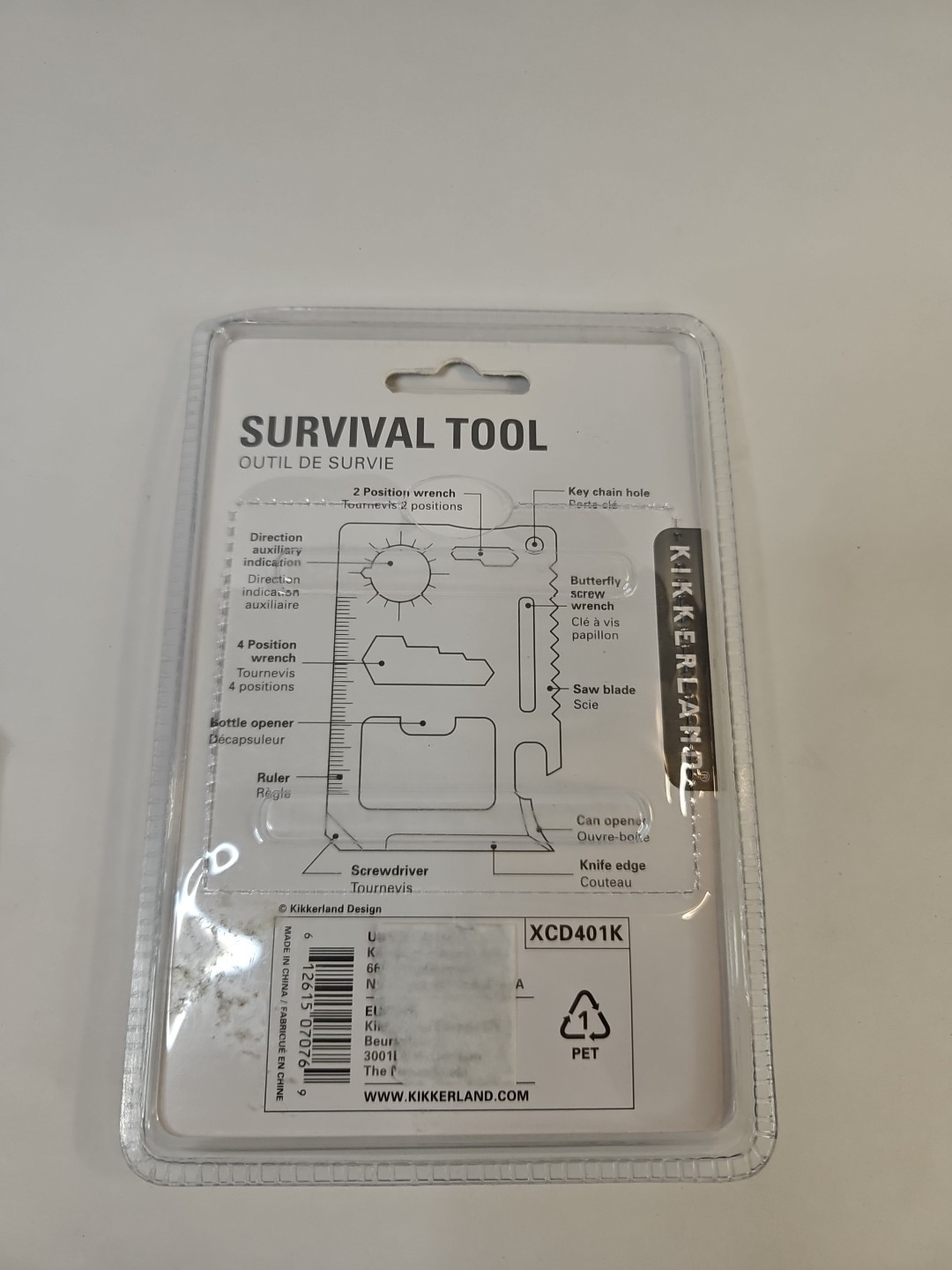 SURVIVAL TOOL KIKKERLAND ,11 Functions, Fits In Wallet