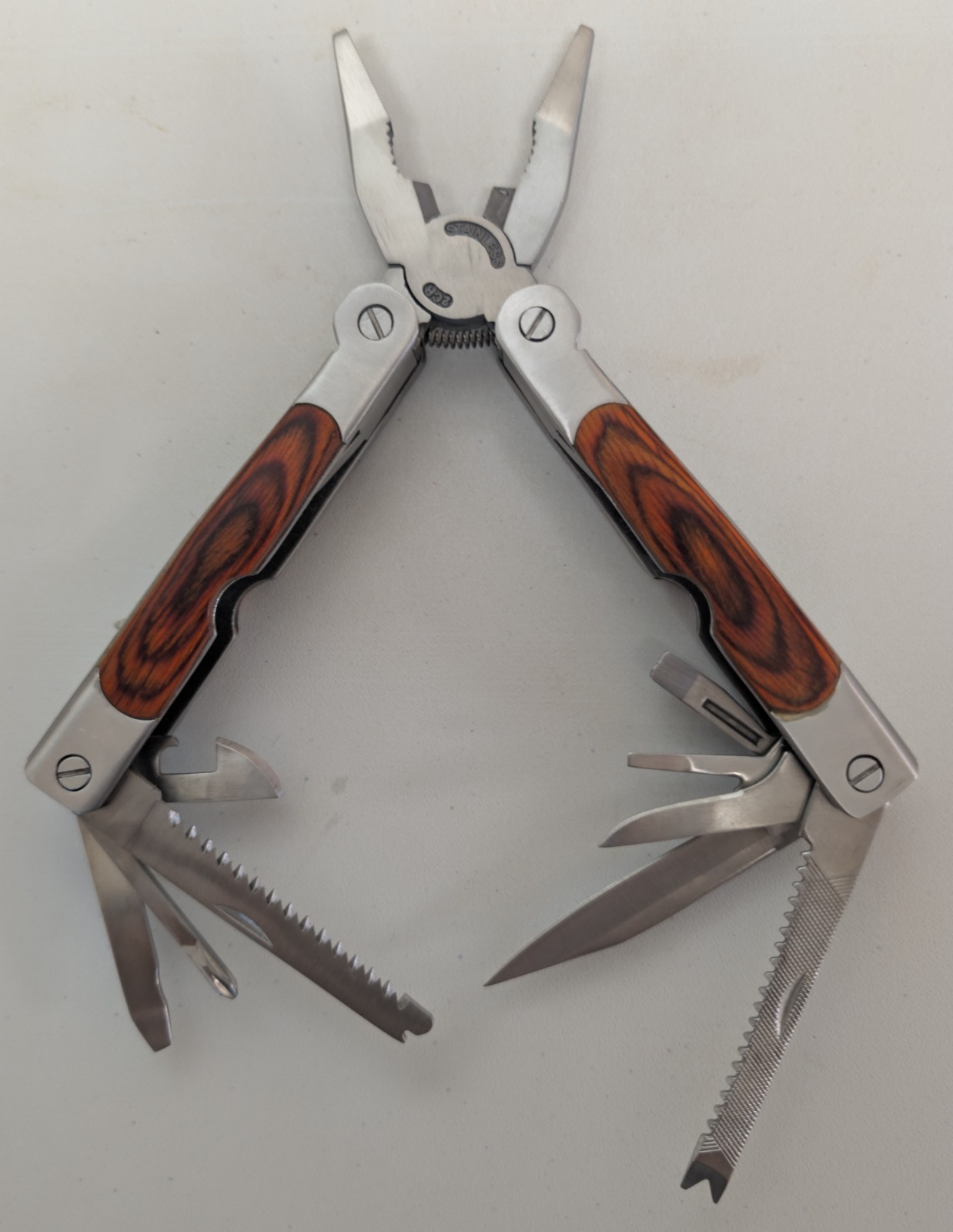 Winchester Trail Wood Stainless Steel 2CR Multi Tool 10 Tools