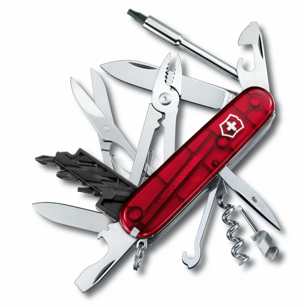 Victorinox CyberTool M Swiss Army Knife – Translucent Red