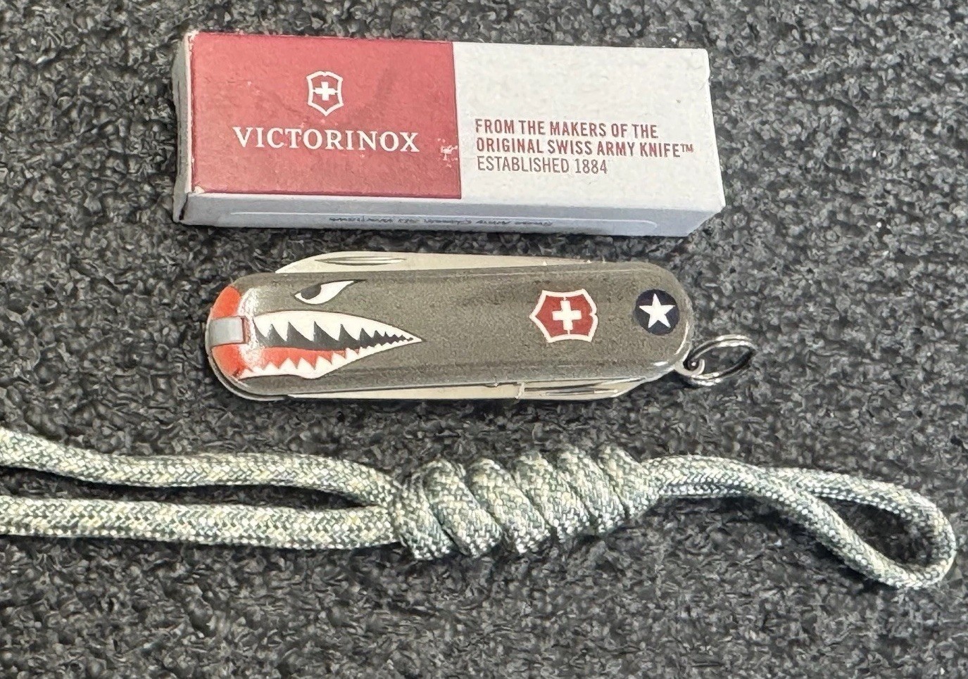 Victorinox Classic SD “Warhawk”58mm Swiss Army Knife Keychain w/WW2 Style Design