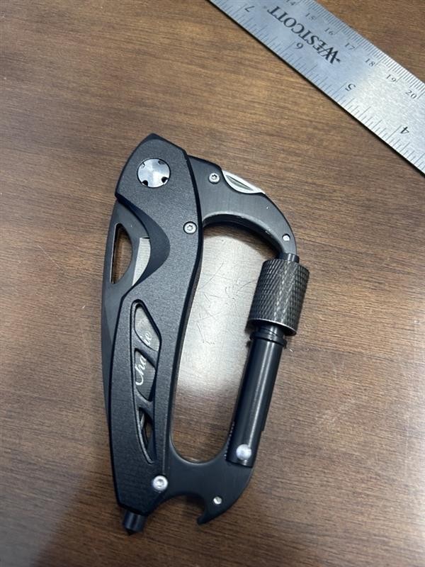 Carabiner Keychain Multi Tool with Utility Knife, Personalized