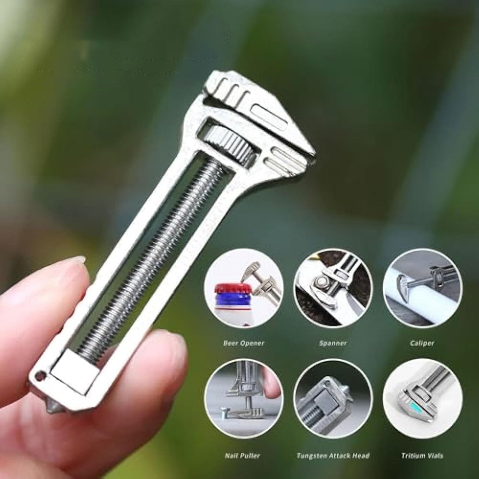 2PCS Mini Bottle Opener Adjustable Compact Multitool Wrench for Everyday Prep