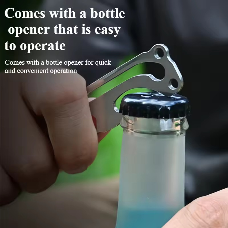EDC Pocket Multitool Keychain Wrench Bottle Opener Stainless Steel Utility Clip