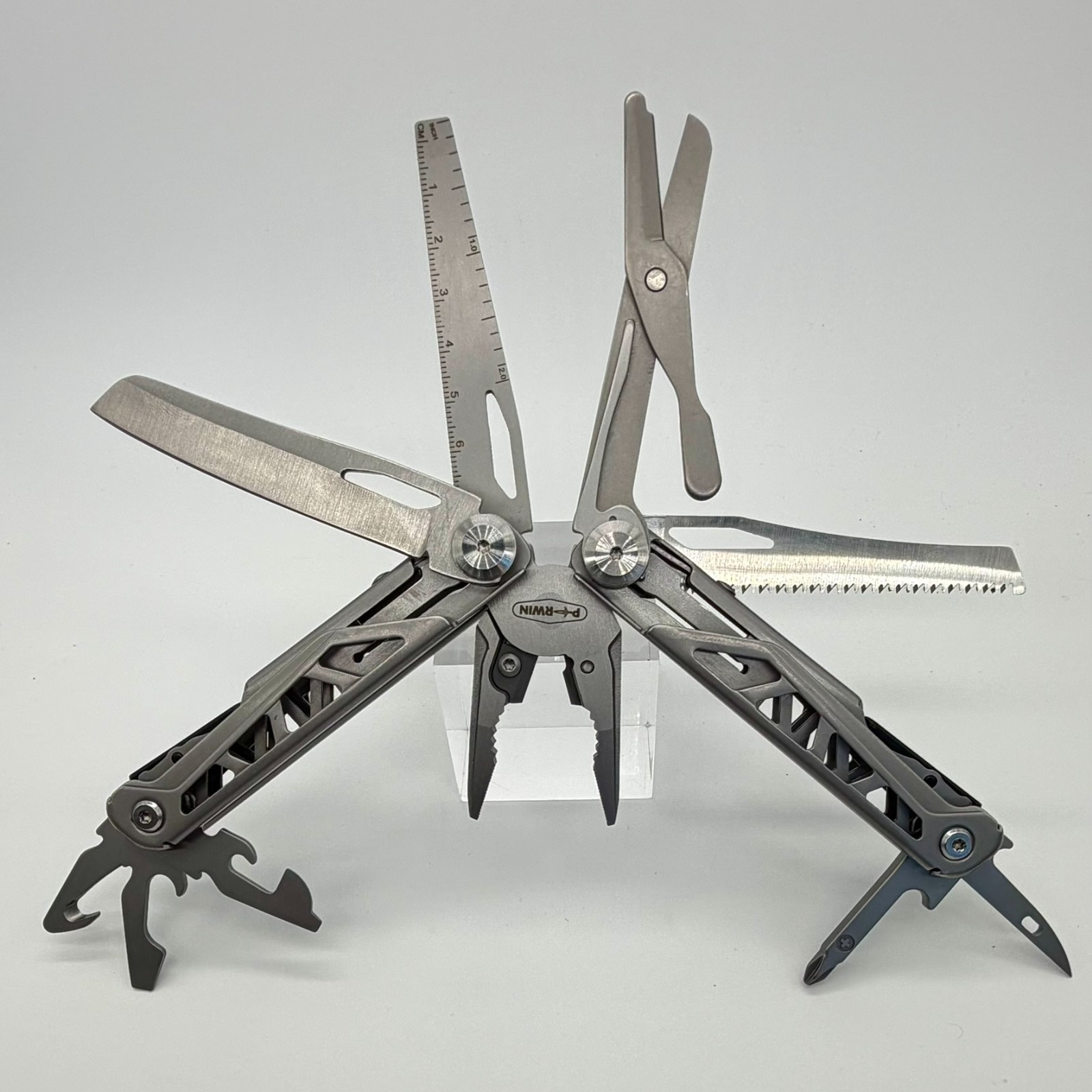 PERWIN 17-in-1 Multi-Tool Pliers Pocket Knife Saw Scissors File Self-Locking EDC
