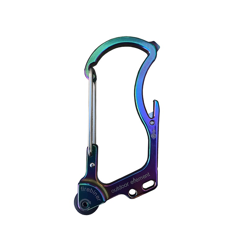 Outdoor Element Firebiner 6-In-1 Flint Multi-Tool Carabiner Stainless