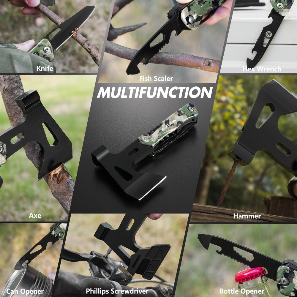 Multi Tool Axe Hammer Multitool Hatchet Stainless Steel EDC Pocket Knife