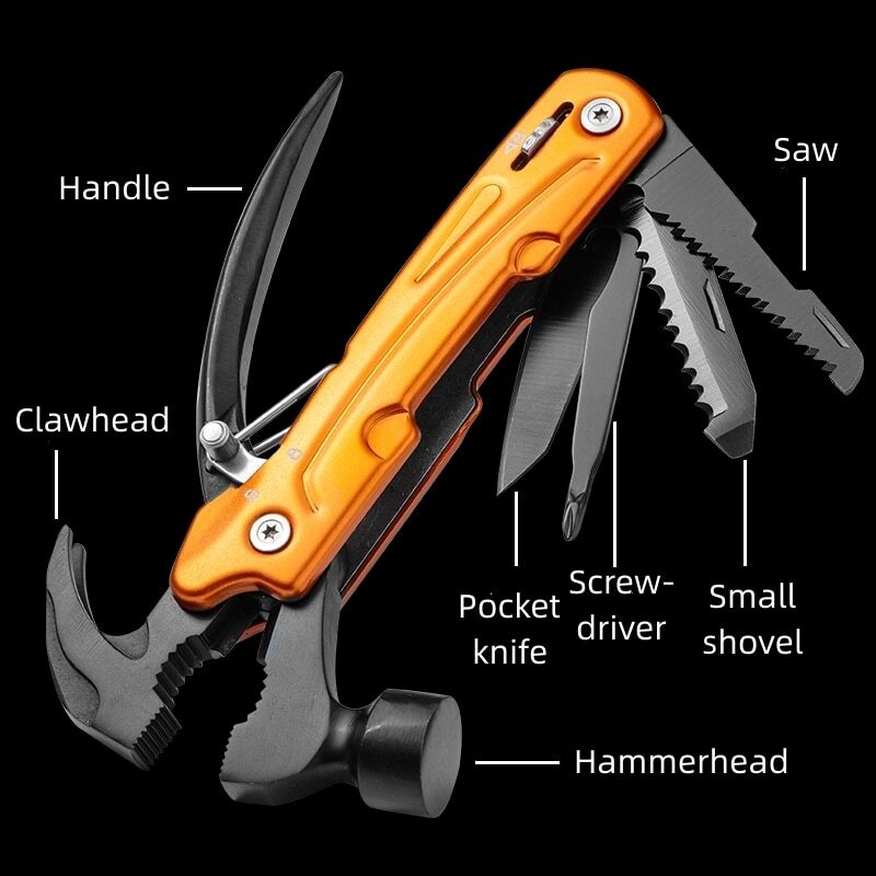 Multifunctional Jaw Claw Hammer Tool Car Life-saving Emergency Knife Plier