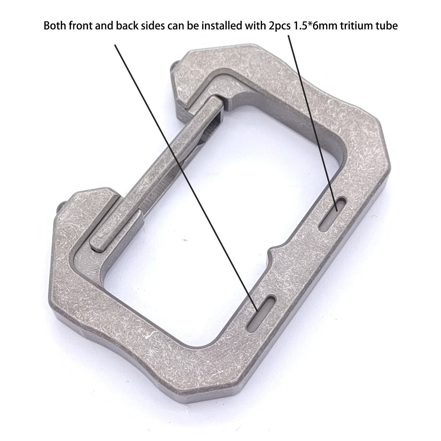Solid Titanium Alloy Carabiner Survival EDC Multi Tactical Tools Keychain Buckle