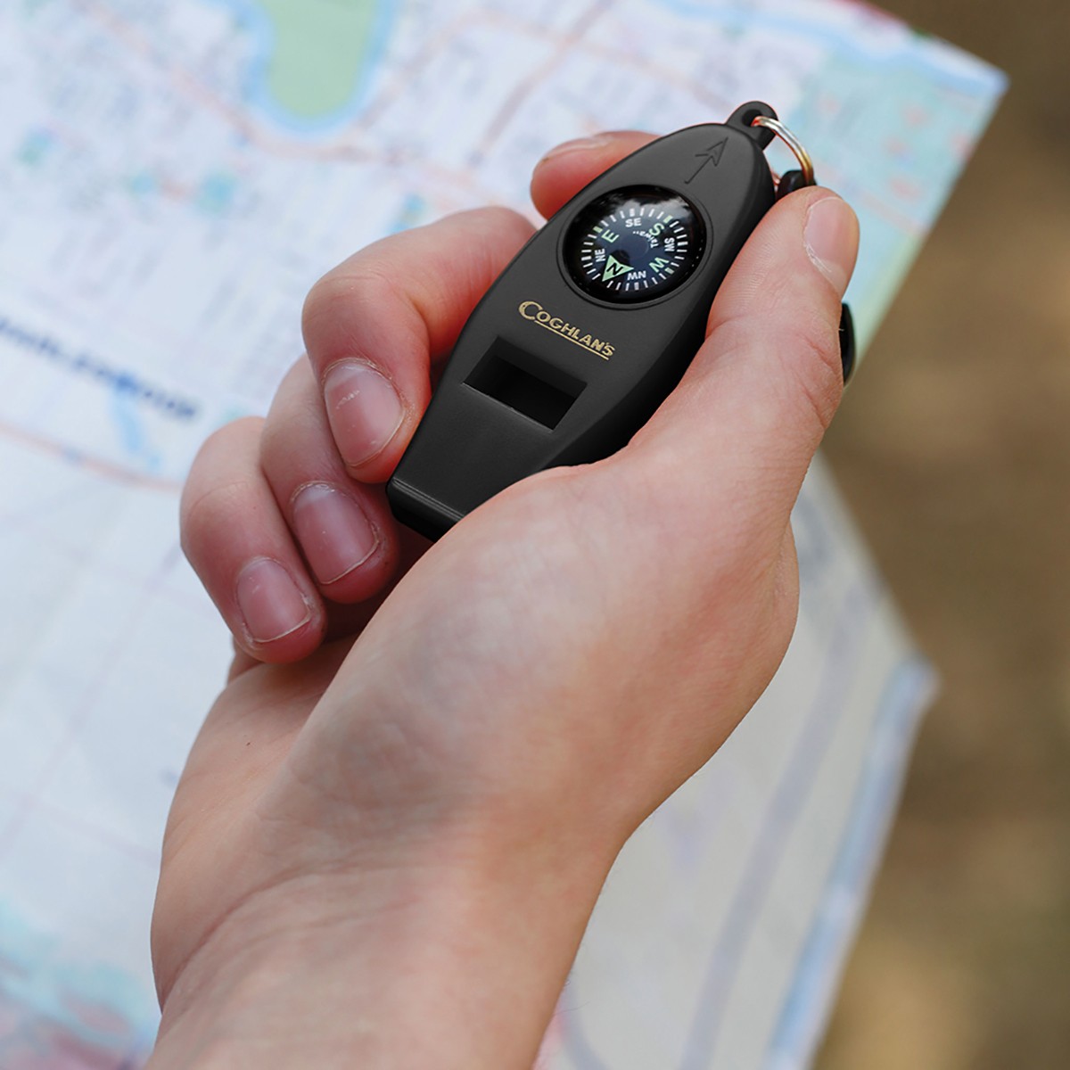 Coghlan’s Four Function Camping Emergency Whistle Compass Thermometer Magnifier