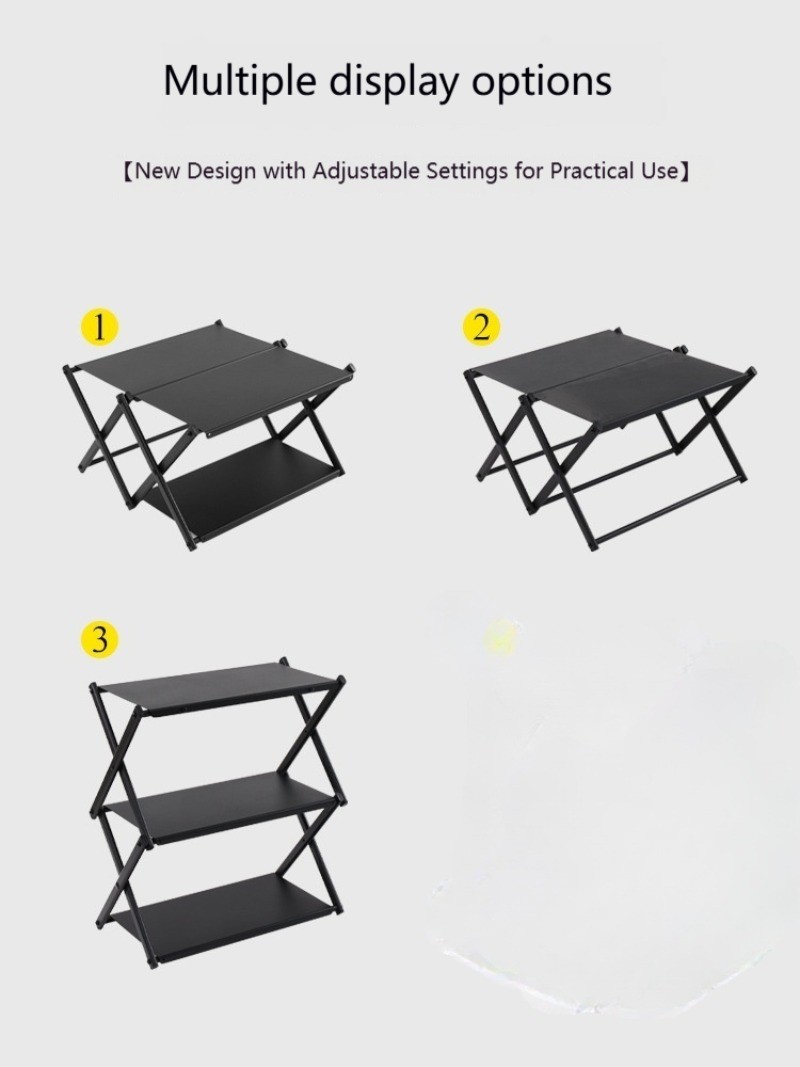 Outdoor folding storage rack multifunctional aluminum alloy small table