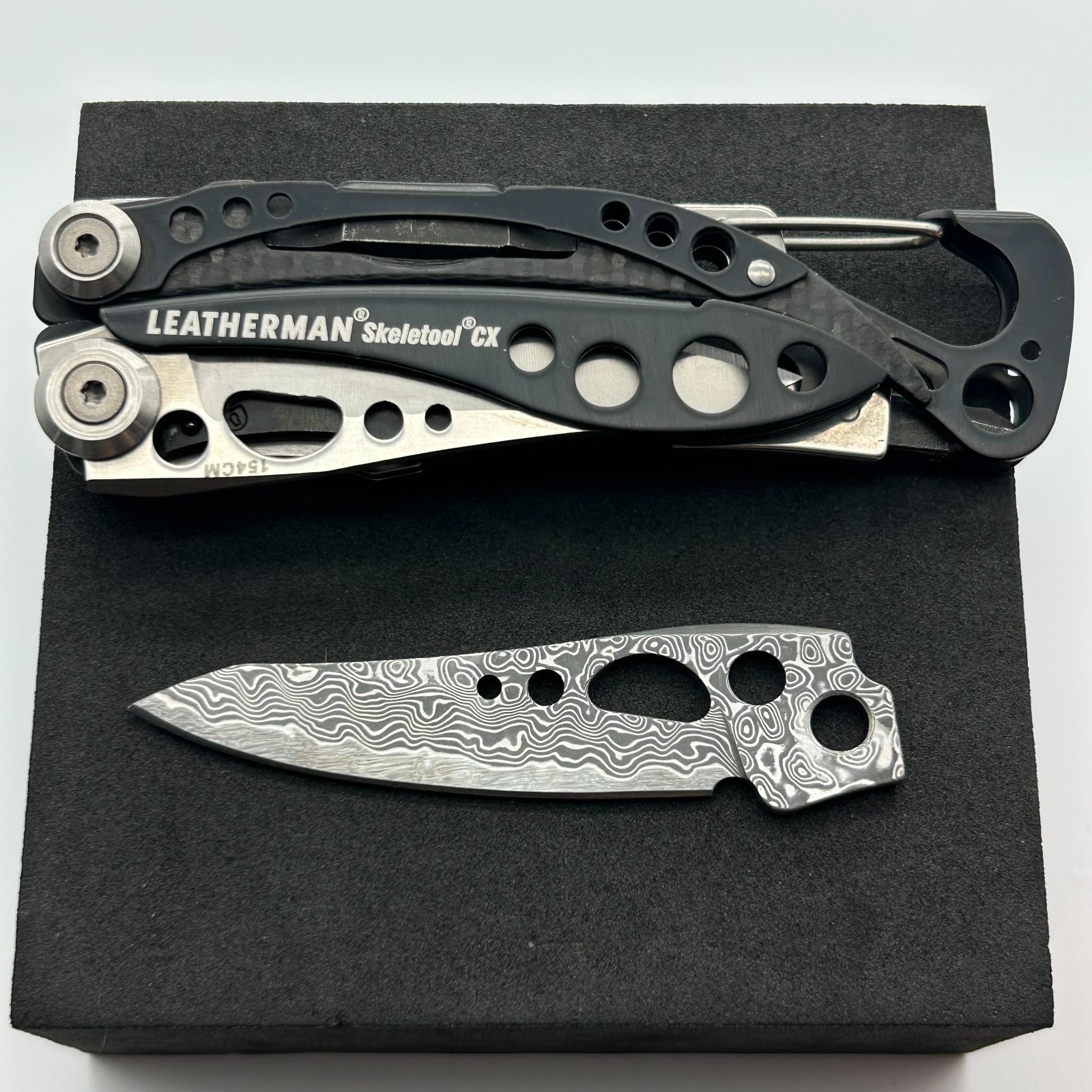 [USA Stock] – VG10 Damascus Blade for LEATHERMAN Skeletool, EDC Knife Upgrade
